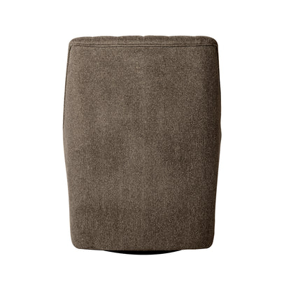 Bristol Fabric Channeled Swivel Chair, Dark Brown