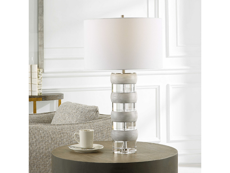 Abbyson Home Brynne Crystal & Wood Table Lamp