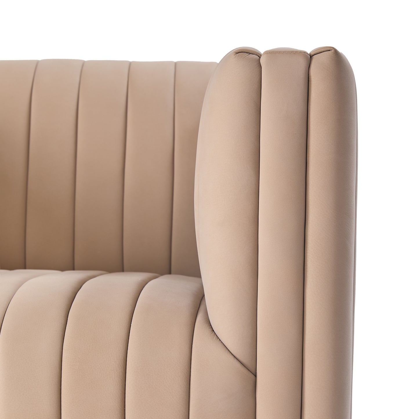 Vail Top Grain Leather Channeled Swivel Chair