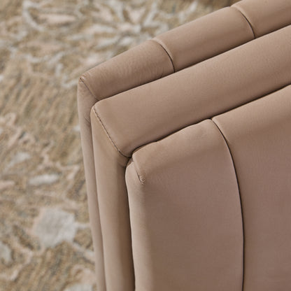 Vail Top Grain Leather Channeled Swivel Chair