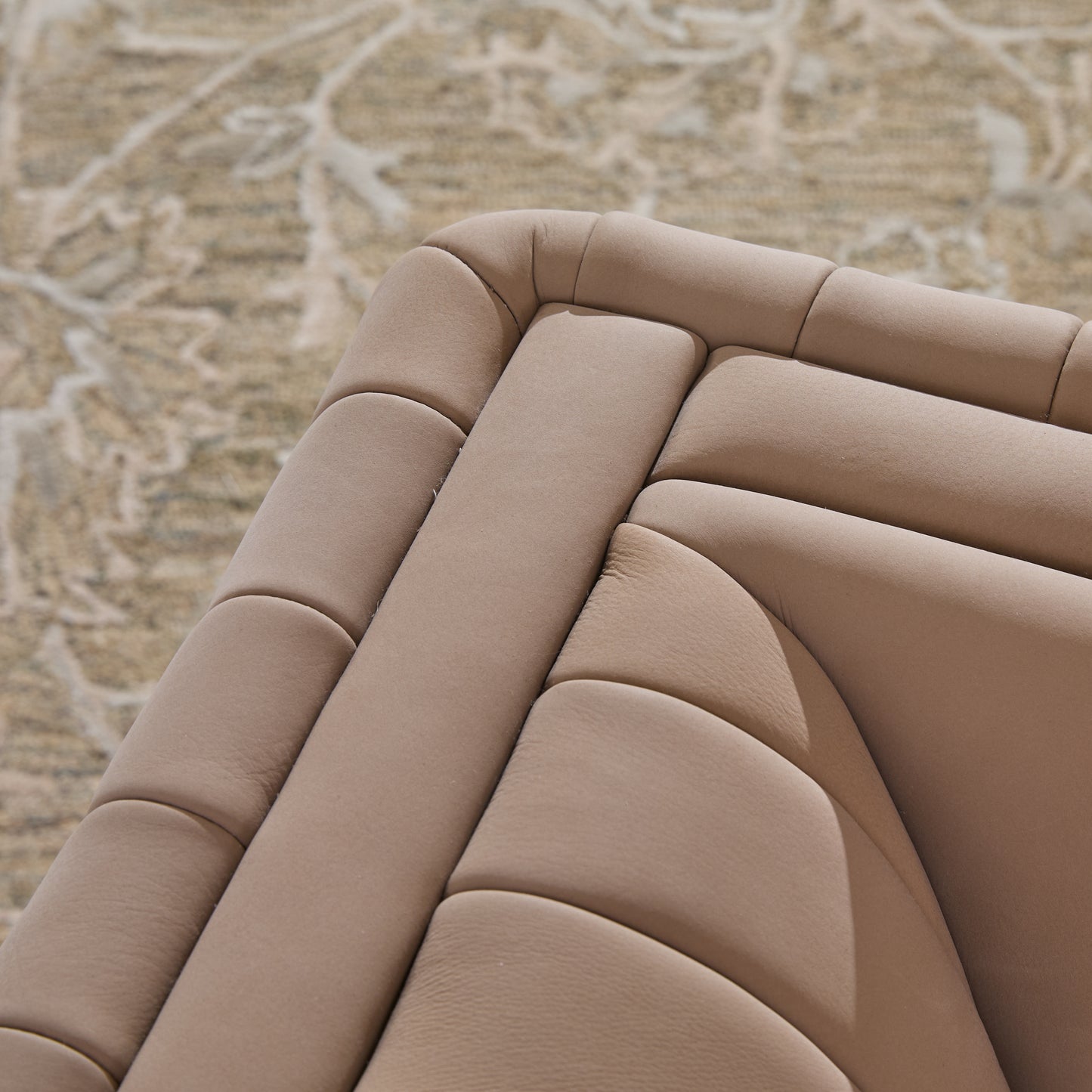 Vail Top Grain Leather Channeled Swivel Chair