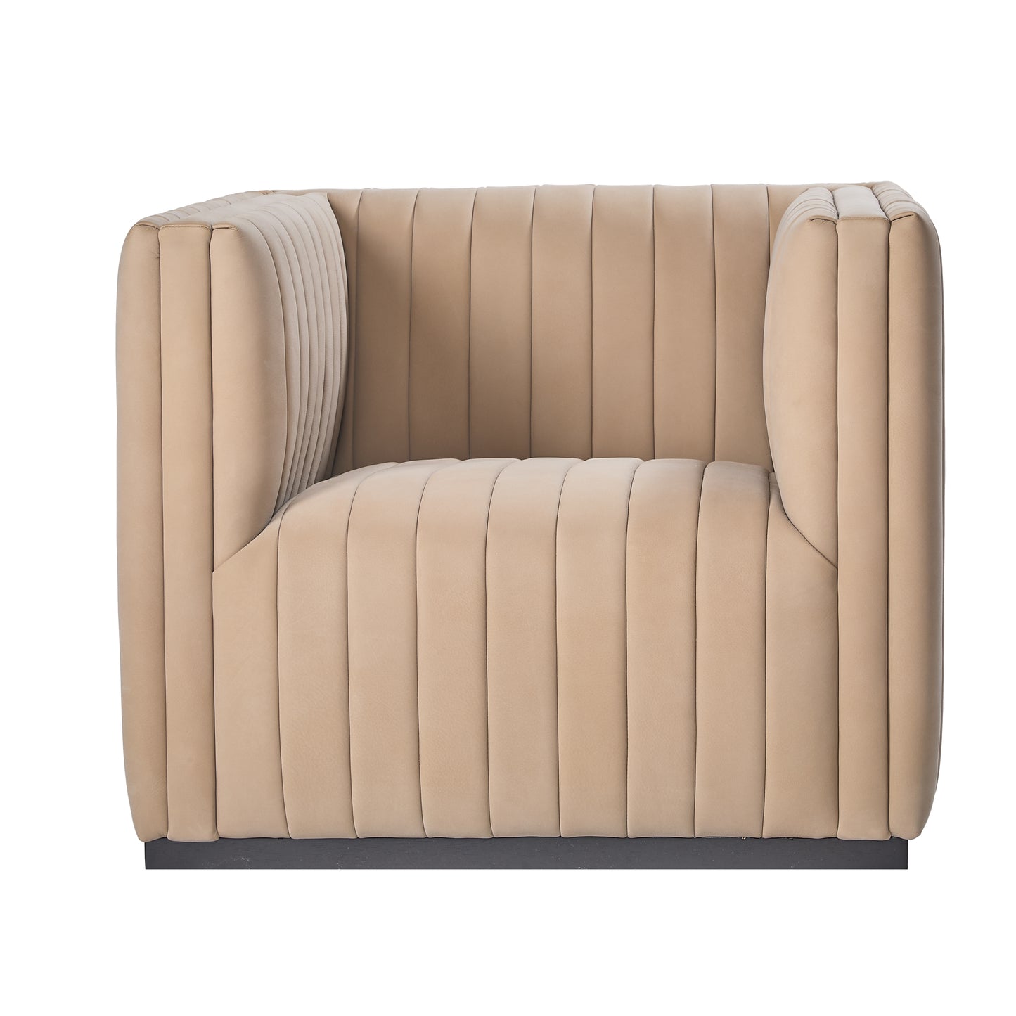 Vail Top Grain Leather Channeled Swivel Chair