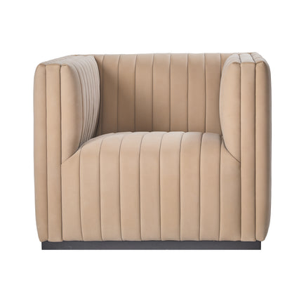 Vail Top Grain Leather Channeled Swivel Chair