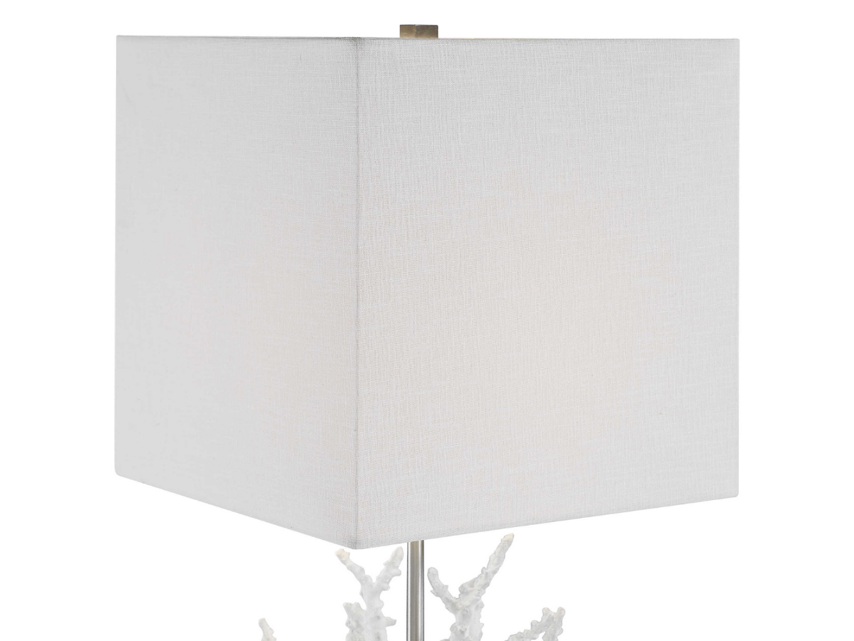 Abbyson Home Calanthe White Coral Table Lamp