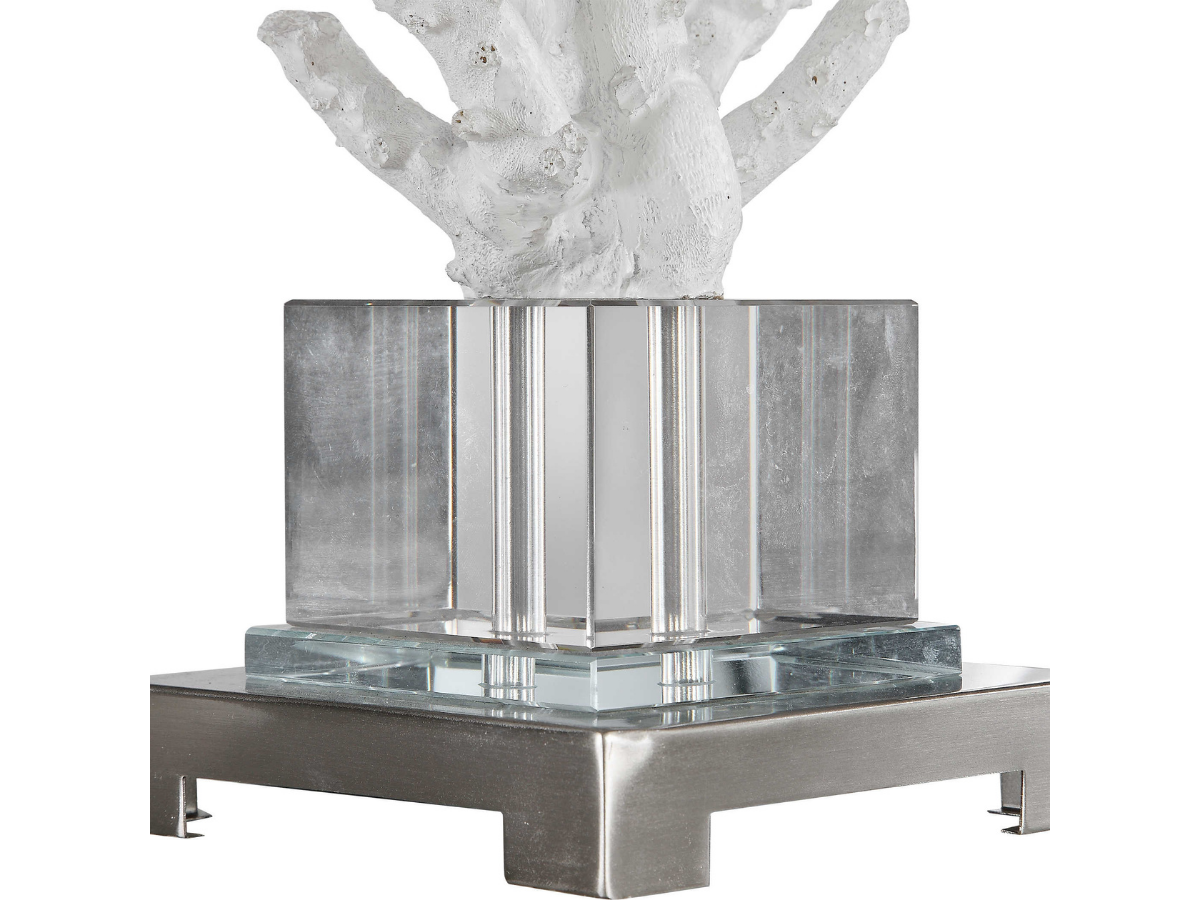 Abbyson Home Calanthe White Coral Table Lamp