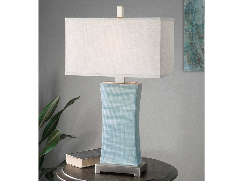 Abbyson Home Cantara Blue Gray Table Lamp