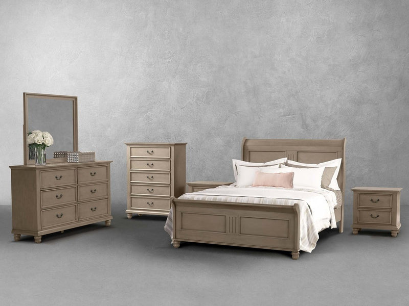 Caymen Upholstered 6-pc Bedroom Set, Queen