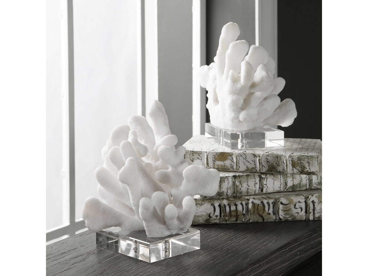 Abbyson Home Chandler White Bookends, Set of 2