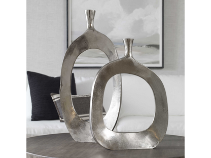 Abbyson Home Charil Aluminum Vases, Set of 2