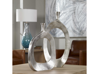 Abbyson Home Charil Aluminum Vases, Set of 2