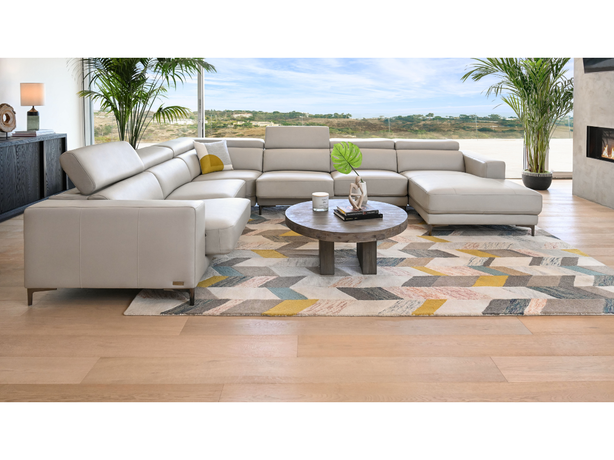 Nevio leather sectional discount
