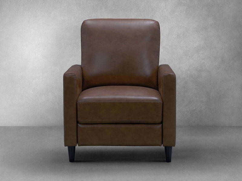 Crestview Top Grain Leather Push Back Recliner