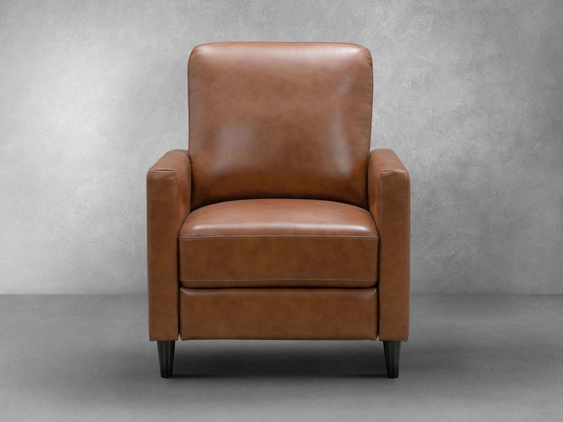 Crestview Top Grain Leather Push Back Recliner