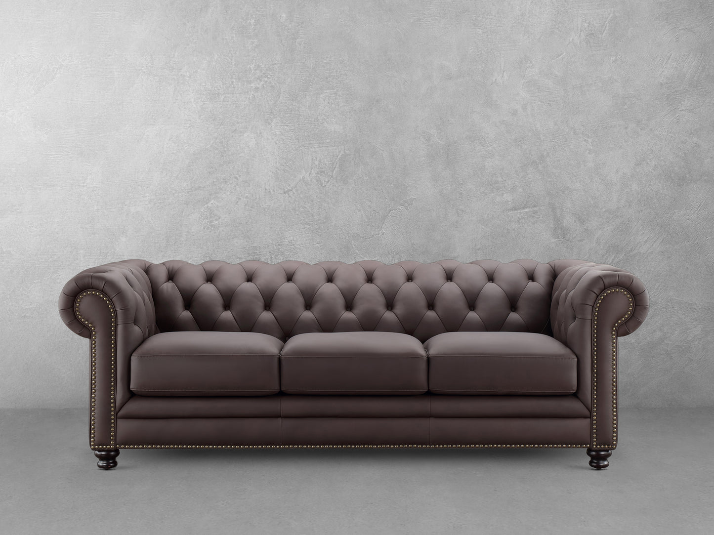 Culver Leather Chesterfield Sofa, Brown
