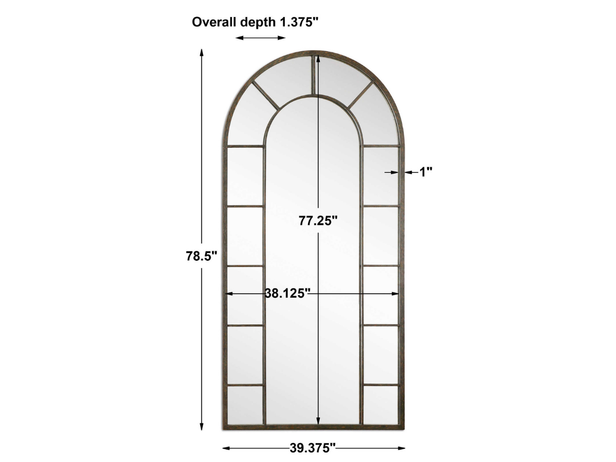 Abbyson Home Dune Black Arch Mirror