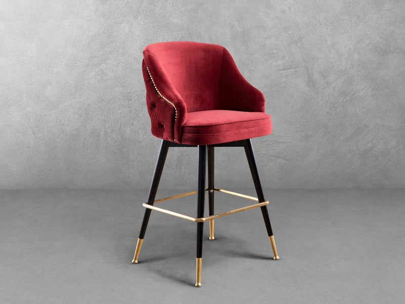 Eva Tufted Back Bar Stool