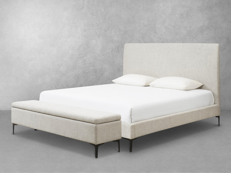 Evella Upholstered Bed and Storage Bench