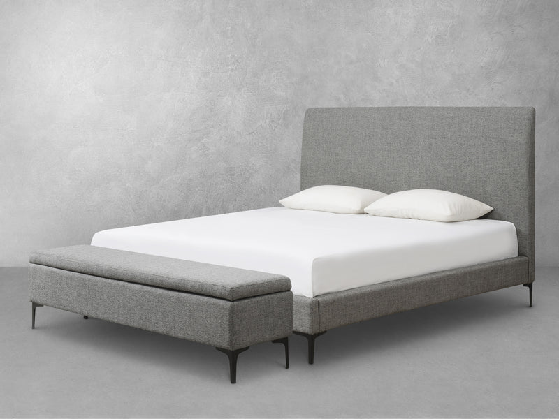 Evella Upholstered Bed and Storage Bench