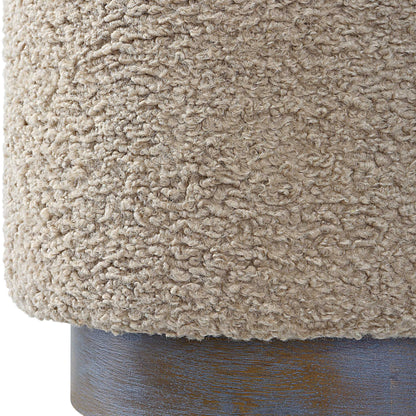 Abbyson Home Avila Latte Round Ottoman