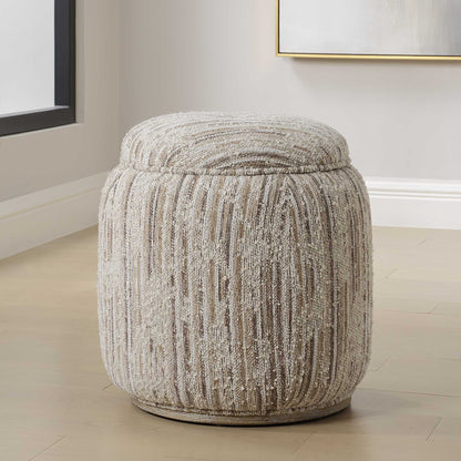 Abbyson Home Dialogue Tan Ottoman