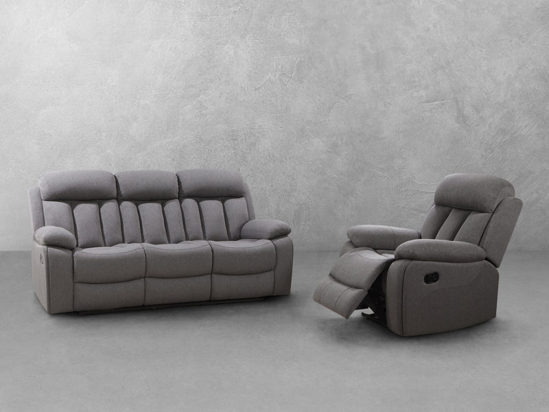 Fletcher Stain-Resistant Fabric Reclining 2-pc (S/CH) Set