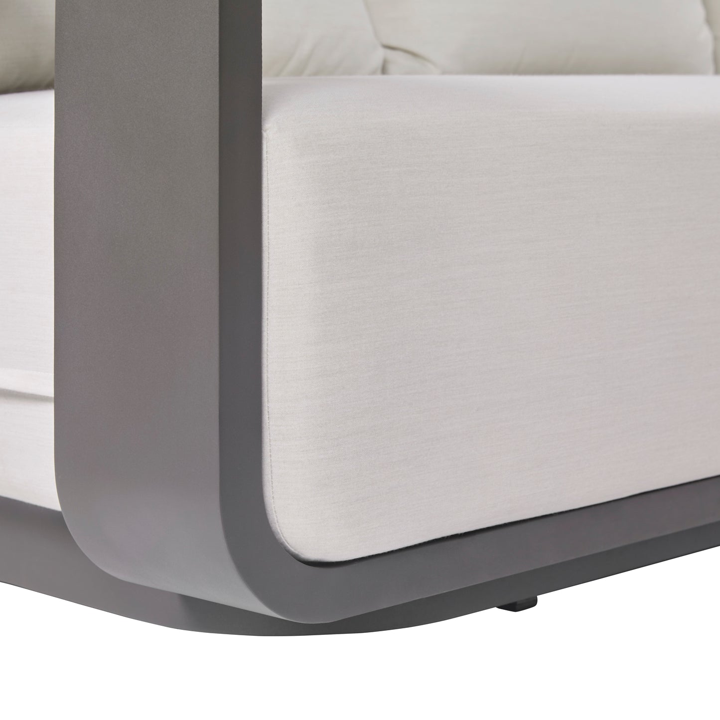 Sedona Outdoor Sofa, Sunbrella Cast Pumice And Bronze Aluminum