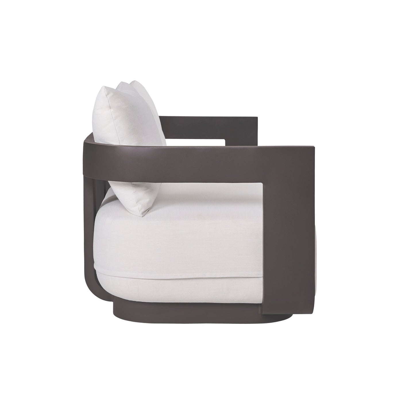 Sedona Outdoor Sofa, Sunbrella Cast Pumice And Bronze Aluminum