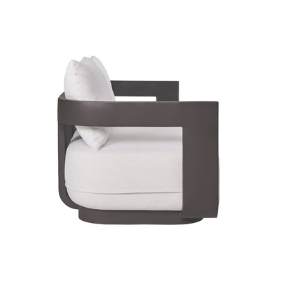 Sedona Outdoor Sofa, Sunbrella Cast Pumice And Bronze Aluminum