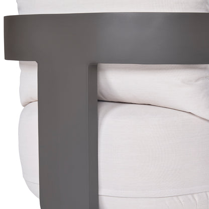 Sedona Outdoor Chaise Lounger, Sunbrella Cast Pumice And Bronze Aluminum