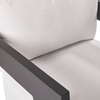 Sedona Outdoor Chaise Lounger, Sunbrella Cast Pumice And Bronze Aluminum