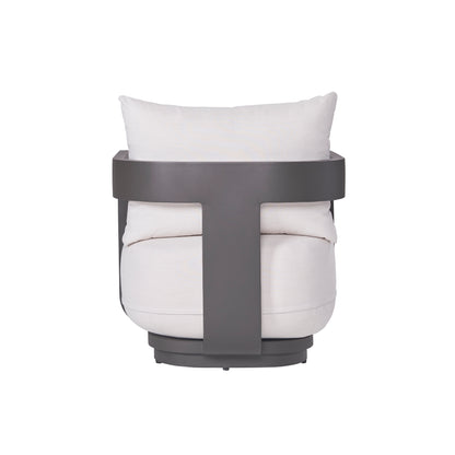 Sedona Outdoor Chaise Lounger, Sunbrella Cast Pumice And Bronze Aluminum