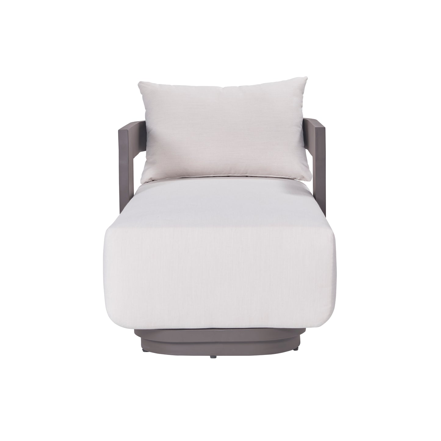 Sedona Outdoor Chaise Lounger, Sunbrella Cast Pumice And Bronze Aluminum