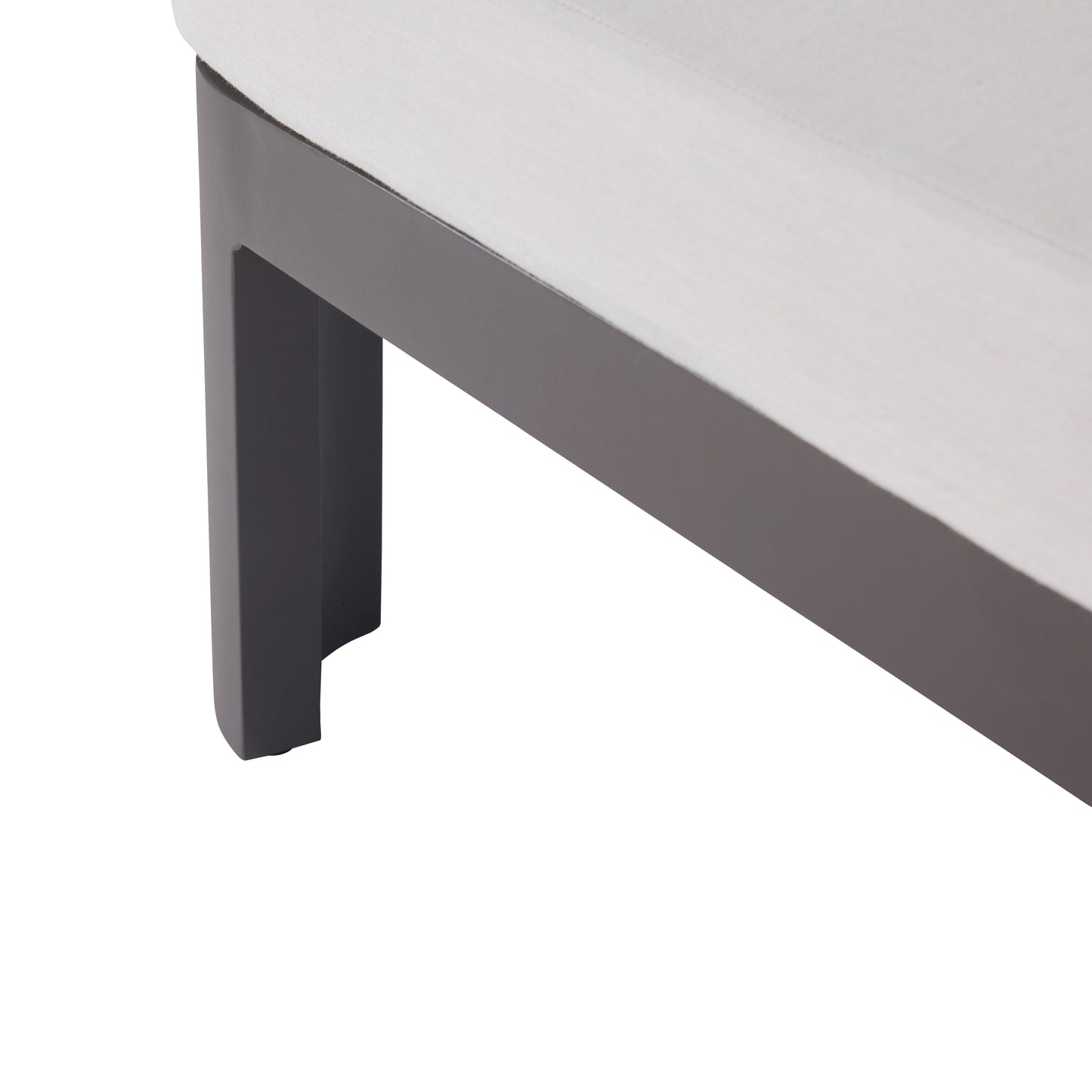 Sedona Outdoor Coffee Table, Sunbrella Cast Pumice And Bronze Aluminum