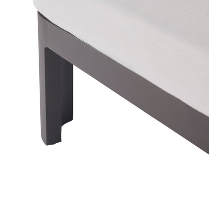 Sedona Outdoor Coffee Table, Sunbrella Cast Pumice And Bronze Aluminum