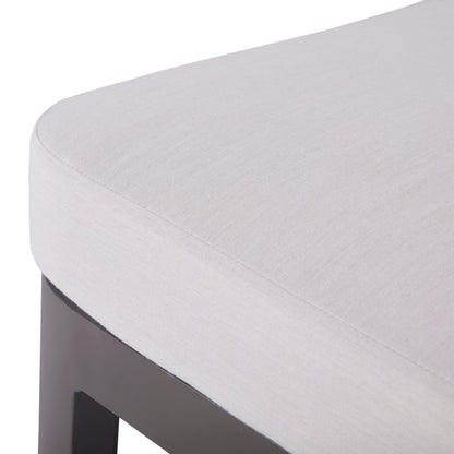 Sedona Outdoor Coffee Table, Sunbrella Cast Pumice And Bronze Aluminum