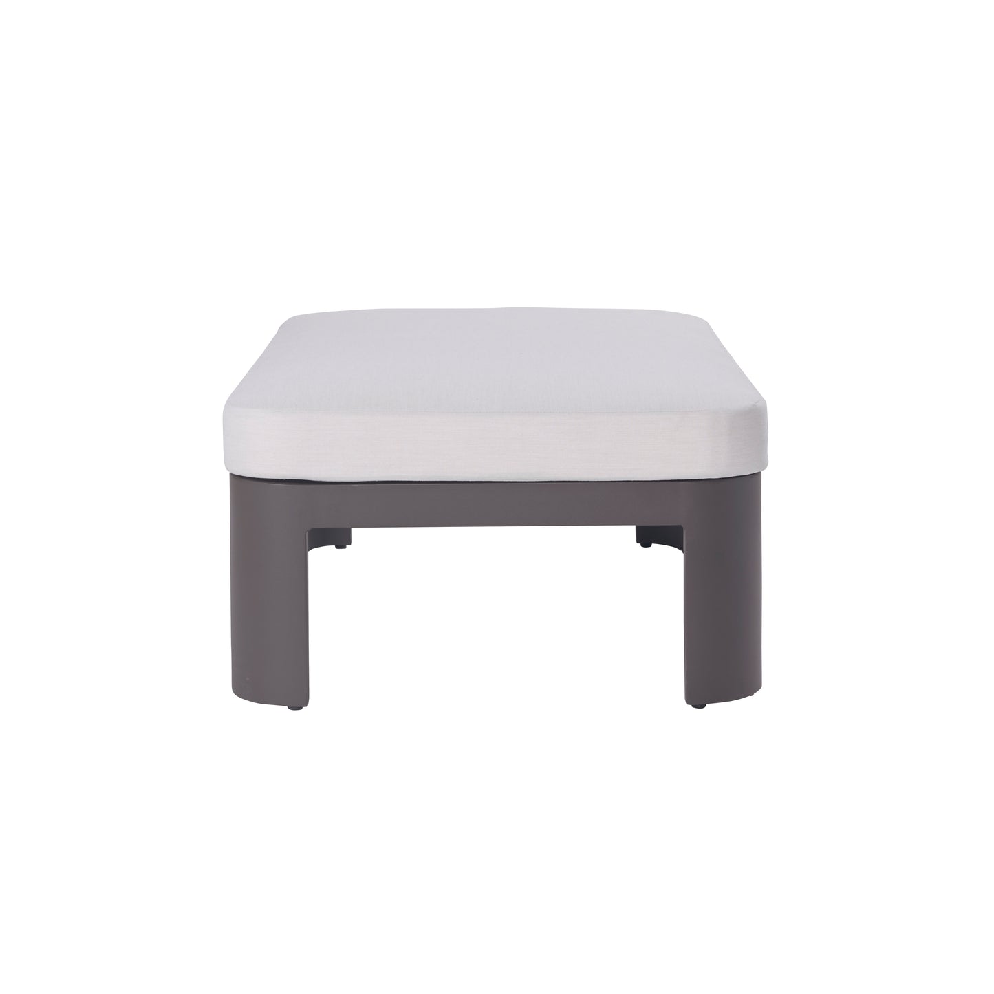 Sedona Outdoor Coffee Table, Sunbrella Cast Pumice And Bronze Aluminum