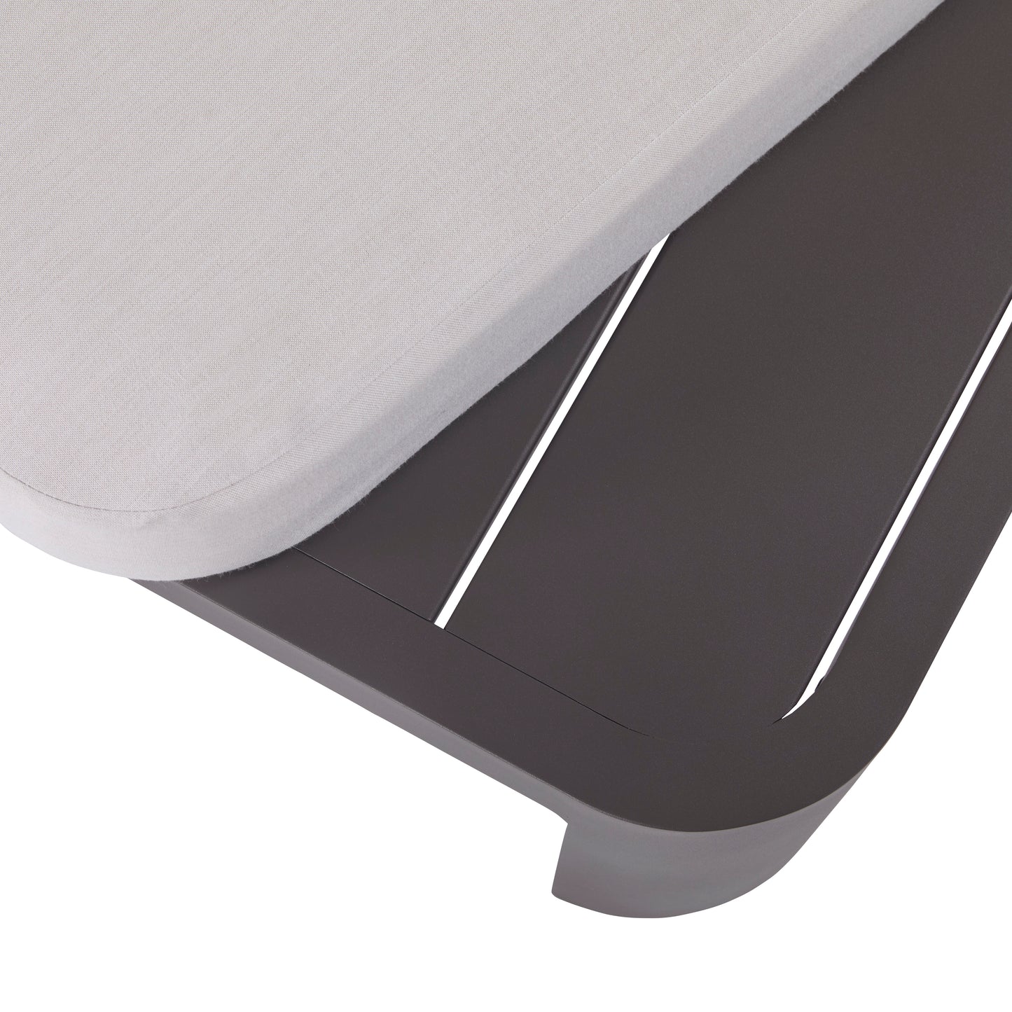 Sedona Outdoor Coffee Table, Sunbrella Cast Pumice And Bronze Aluminum