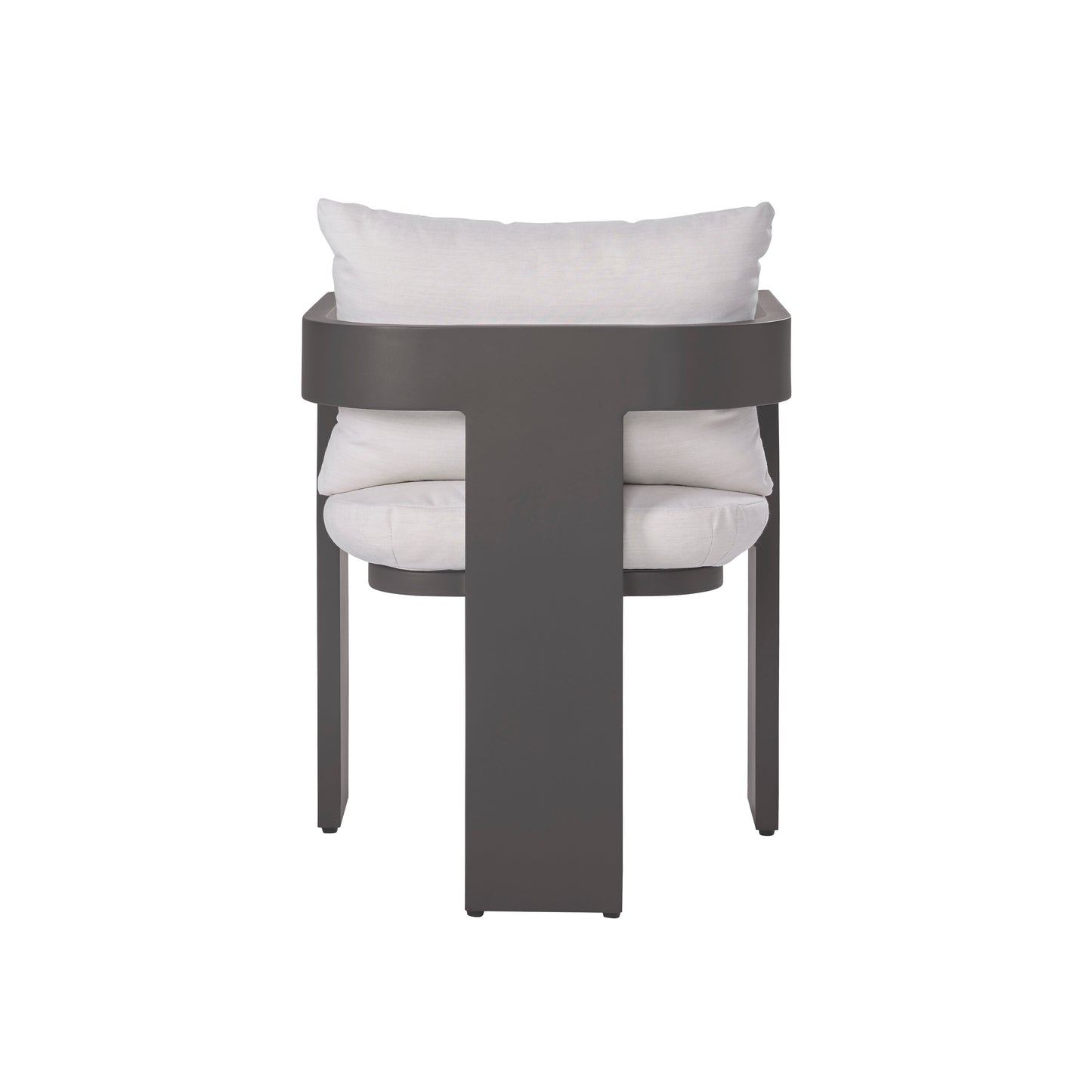 Sedona Outdoor Dining Chair Set Of 2, Sunbrella Cast Pumice And Bronze Aluminum