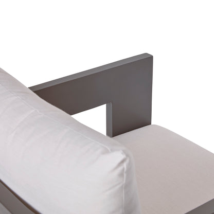 Sedona Outdoor Swivel Chair, Sunbrella Cast Pumice And Bronze Aluminum