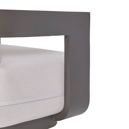 Sedona Outdoor Swivel Chair, Sunbrella Cast Pumice And Bronze Aluminum