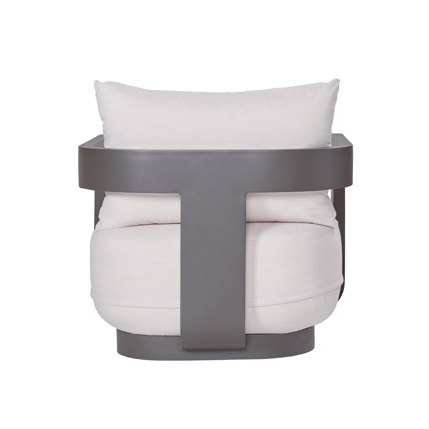 Sedona Outdoor Swivel Chair, Sunbrella Cast Pumice And Bronze Aluminum