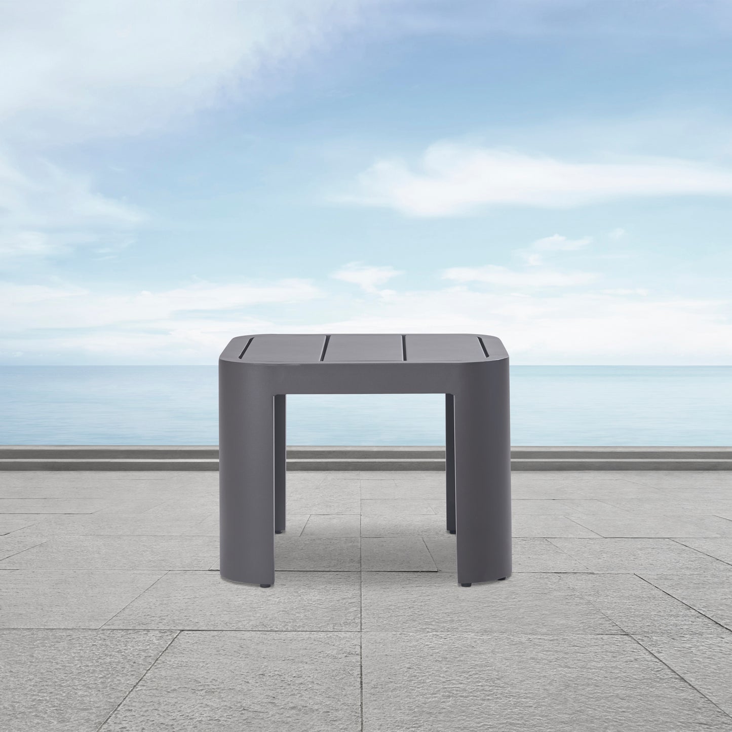 Sedona Outdoor Side Table, Bronze Aluminum