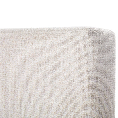 Luciano Textured Woven King Panel Bed, Cream