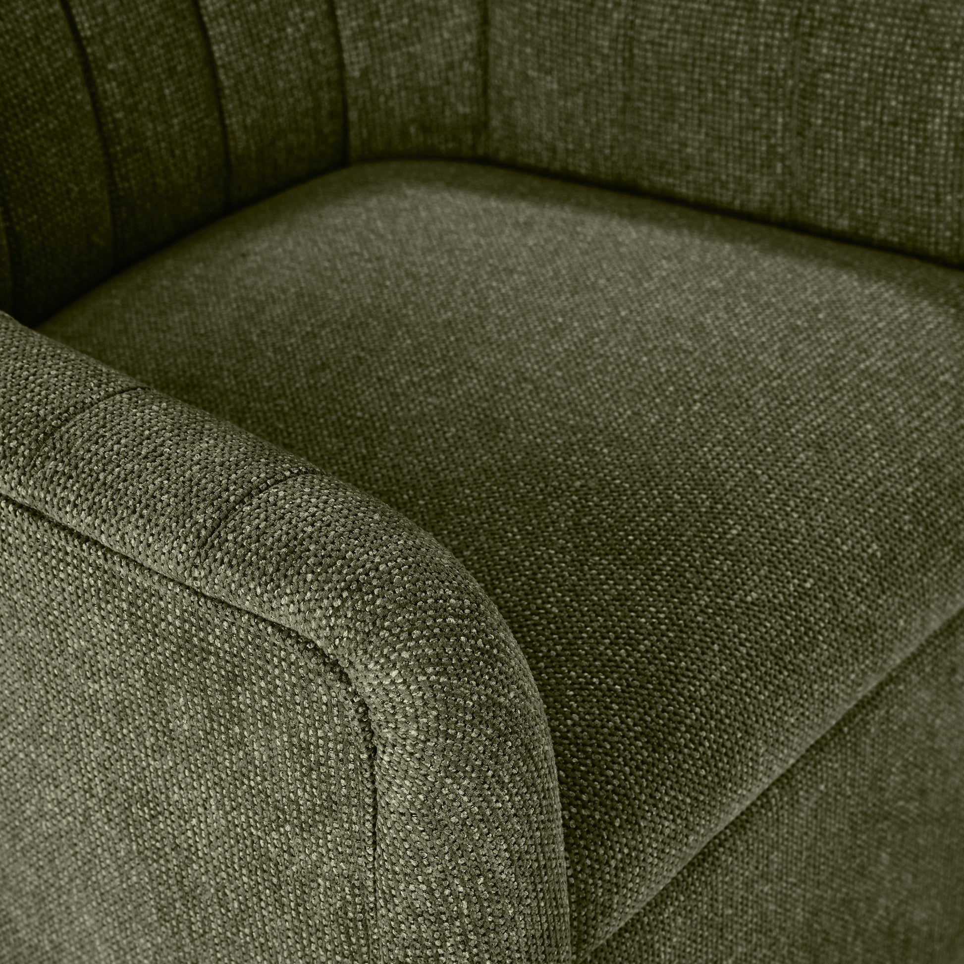 Bristol Fabric Channeled Swivel Chair, Green