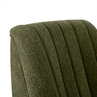 Bristol Fabric Channeled Swivel Chair, Green