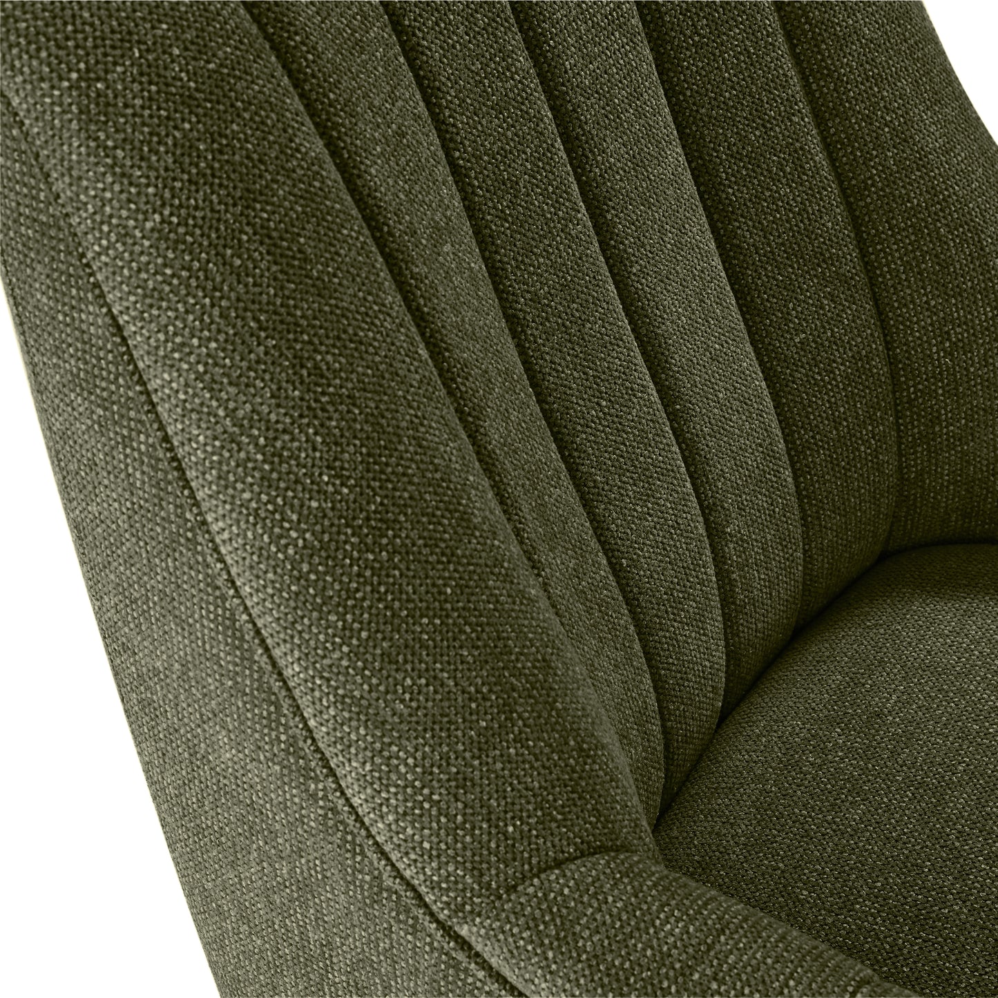Bristol Fabric Channeled Swivel Chair, Green