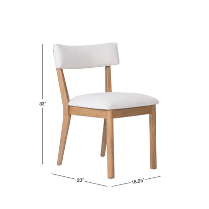 Prague Side Chair Set Of 2, Cream