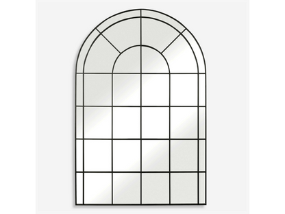 Abbyson Home Galia Black Arch Iron Mirror