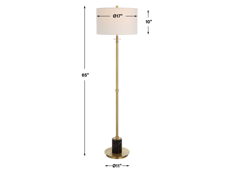 Abbyson Home Giard Brass Floor Lamp