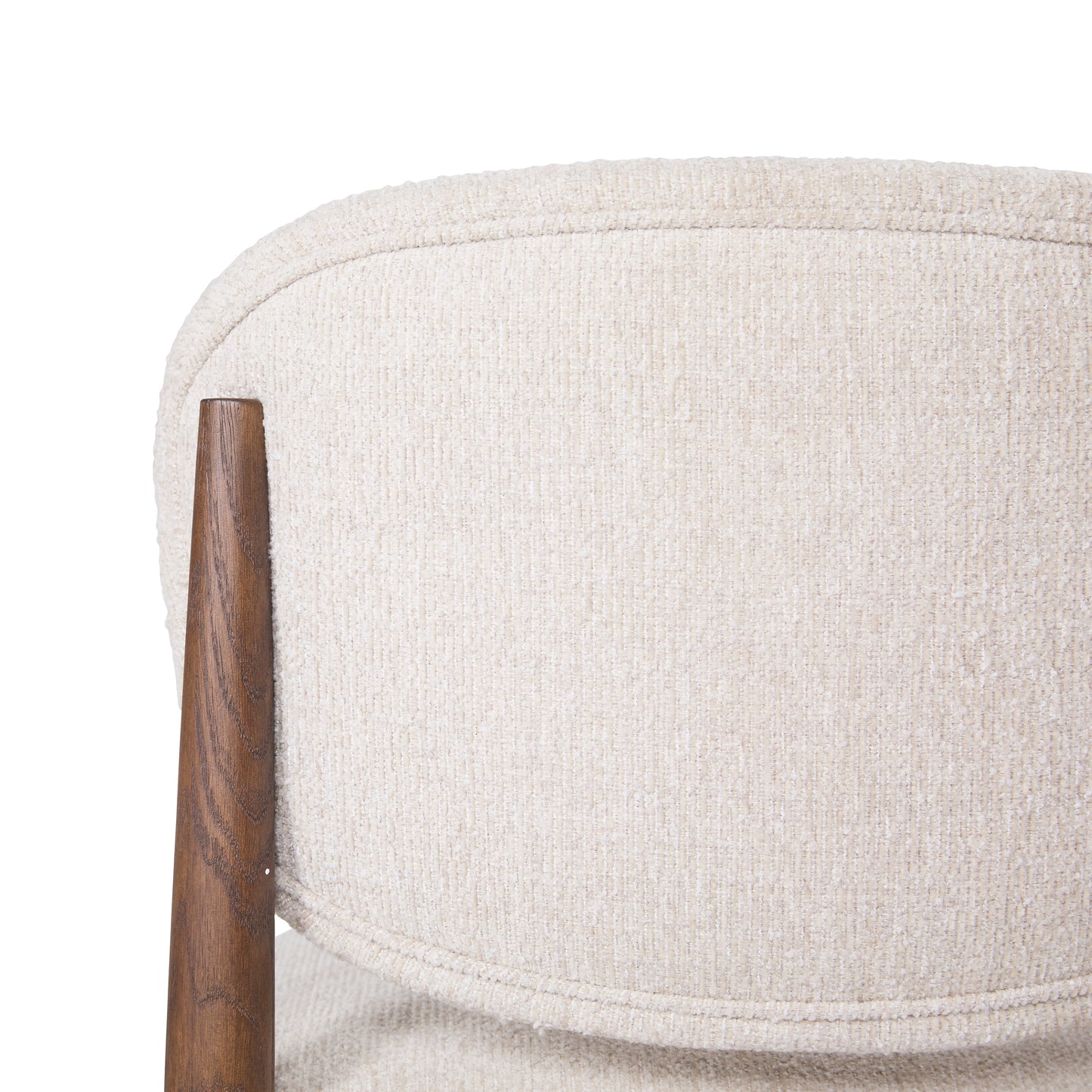 JoJo Fletcher Sawyer Oak and Grasscloth Dining Chair, Brown